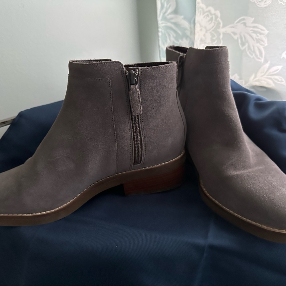 Cole Haan Gray Suede Ankle Boots